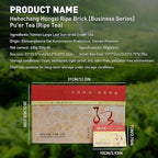 Pu-Erh Tea, 2015 Aged Pu-Erh Tea Brick Gift Box, Organic Ripe Fermented Dark Puer, 50g x 8 Individually Boxed, Chinese Compressed Puerh, Premium Holiday Present