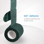 6Pcs 2”x 5 Yard Self Adhesive Bandage Wrap Breathable Self Adherent Cohesive Wrap Bandages Vet Tape for Dog Cat Athletic Elastic Cohesive Bandage Wrist Ankle Grip Cover Tape (Army Green)
