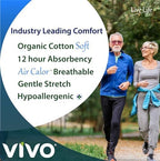 VIVO Organic Cotton Sensitive Skin Overnight Adult Incontinence Pullup Underwear, Women & Men, Medium 22 Count