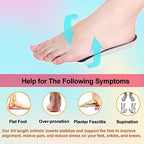 3/4 Length Plantar Fasciitis Inserts, Half Orthotic Insoles for Flat Feet, Plantar Fasciitis, Feet Fatigue, Lower Back Pain Relief Arch Support Insoles for Men and Woman (S)