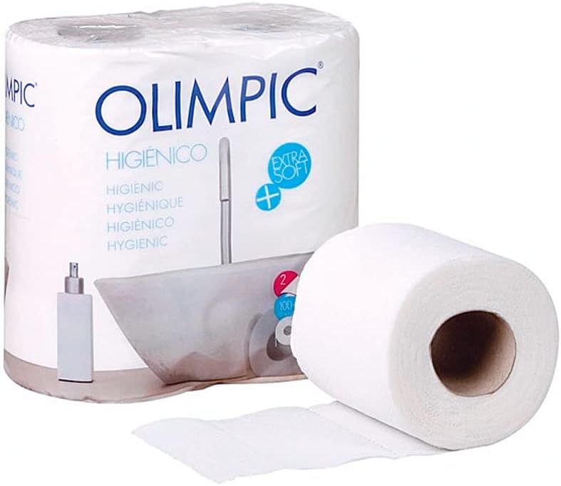 Olympic Toilet Paper 2 Ply - 96.3mm Width x 18m Length Pack of 4 Rolls
