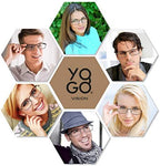 Yogo Vision Bifocal Reading Glasses 2 Pack Metal Full Rim Readers Rectangle Glasses for Reading Men and Women