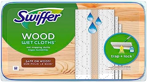 Swiffer Heavy Duty Mop Wet Multi-Surface Cloth Refills for Floor Mopping and Cleaning, Hardwood Floor Cleaner, 20 count