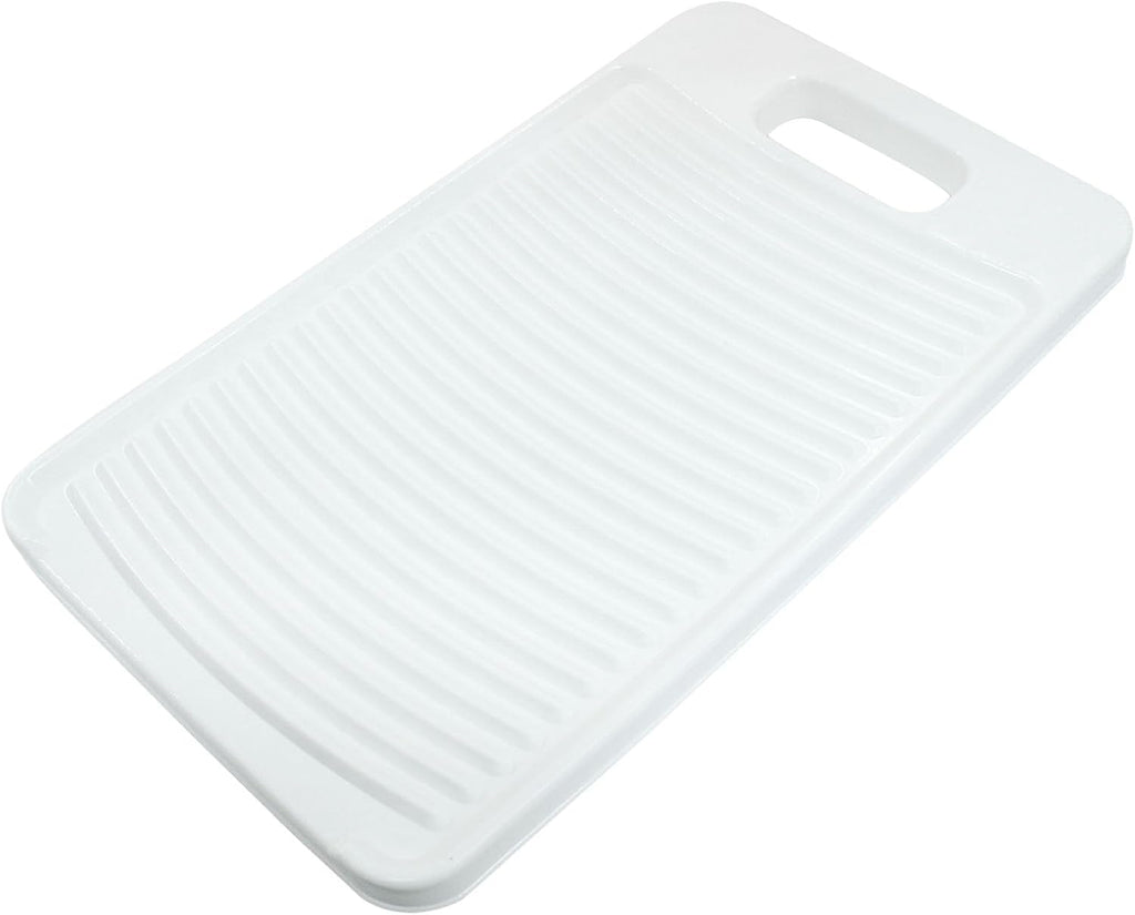 Plastic Mini Washboard, Small Washing Board for Hand Washing Kids Clothes(White)