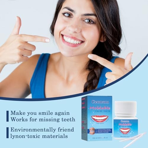 30 ml Tooth Repair Kit, Temporary Teeth Replacement Kit - Moldable Thermal Fitting Beads for Filling Fix Missing and Broken Tooth or Adhesive Denture Fake Teeth