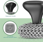 Cast Iron Scrubber | Dish Scrub Brush | 316 Cast Iron Cleaner Chainmail Scrubber for Pan Skillet Cleaner - Dish Scouring Pad Dishwasher Safe Cleaning Kit, Black 03