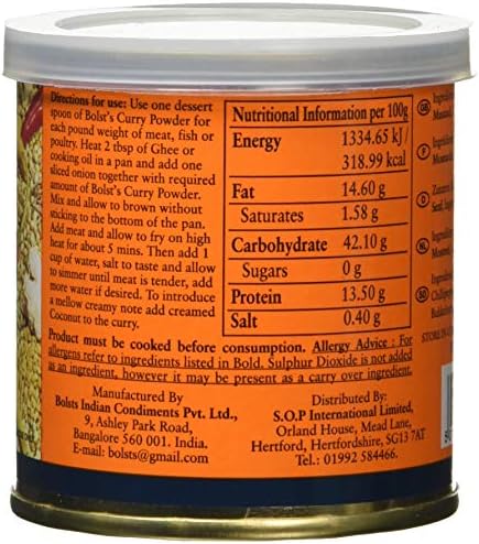 Bolst's Curry Powder Hot 3.5oz