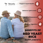 Red Yeast Rice 2,000mg with CoQ10 Supplement - Citrinin Free Extract Red Yeast Rice Capsules with CoQ10 100 Plus Citrus Bergamot - Cholesterol Lowering Supplements 3rd-Party Tested Vegan Non-GMO
