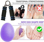 Peradix Hand Grip Strength Trainer, Stress Relief Ball, Wrist Rehab Therapy Hand Grip Equipment Ball Squishy Tools - Set of 3 Finger Resistance Exercise Squeezer