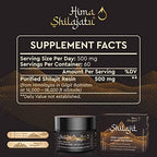Hima Shilajatu Shilajit Purest Himalayan Organic Shilajit Resin - Gold Grade 100% Purity Shilajit with Fulvic Acid & 85+ Trace Minerals Complex for Energy & Immune Support, 30 Grams (2 Months Supply)