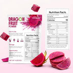 CCNature 4oz Dragon Fruit Powder, Pitaya powder | Natural food coloring | Great Flavor for Baking, Drinks, Dragonfruit Syrup, Smoothies | No Sugar & Additives, Non-GMO & Vegan Friendly