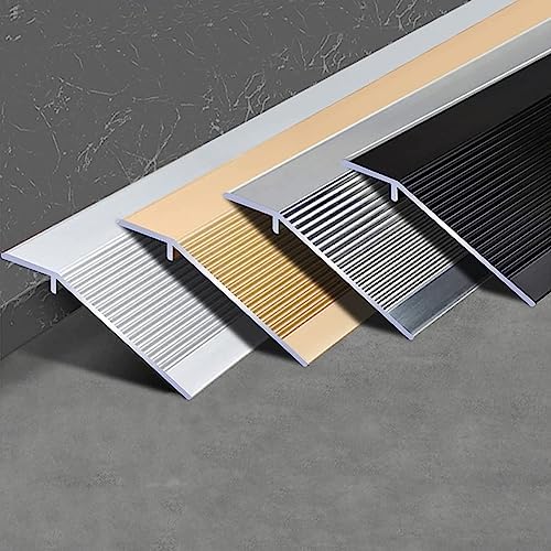 Doorway Uneven Floor Transition Strip, Door Carpet Lining Transition Strip,Uneven Floor Vinyl Floor Edge,Aluminum Threshold Reducer 10cm Wide