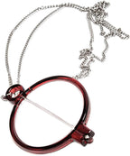 Calabria 2945R Folding Modern Eye Monocle Necklace Reading Magnifying Jewelry Pendant Chain Magnifier Glass Hanging Eyepiece
