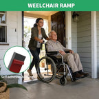 1" Rise Threshold Ramps for Doorways, 2000 Lbs Load Capacity, 35.5"L Rubber Wheelchair Ramp Door Threshold Ramps for Wheelchairs for Home with Self-Adhesive, Non-slip Waterproof and Cuttable