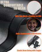 Mosquito Head Net, 2 Pack Cooling Ice Silk Bug Net for Head, Ultra Fine Soft Large Long Mesh Face Cover Mask Hood