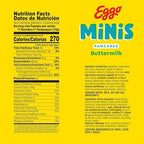 Eggo Minis Frozen Pancake Bites, Frozen Breakfast, Breakfast Food, Buttermilk, 14.1oz Box (40 Pancakes)