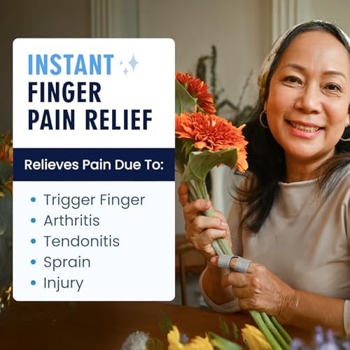 Dr. Frederick's Trigger Finger Splint - 2 ct - HSA/FSA - Index, Middle & Ring Fingers - Padded Brace for Arthritis, Mallet Finger, Tendonitis - Adjustable, Doctor-Developed - Regular Gray