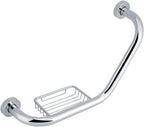 Stainless Steel Bathtub Grab Bar, Tub Shower Handle 19 Inch Grab Bars for Bathtubs and Showers with Soap Dish Steady Handle for Balance