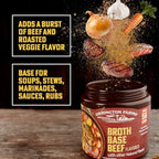 Orrington Farms Beef Flavored Broth Base, Granulated Beef Flavored Bouillon, Versatile Usage, Season-To-Taste, Easy-To-Store, 12 oz Jar (Pack of 1)