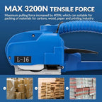 BAOSHISHAN 2x5000mah Electric Strapping Machine, 600-3200N Automatic Tensioning Strapping Tool for 1/2-5/8in PP PET Straps Packaging Tensioner Machine for Box Pallet
