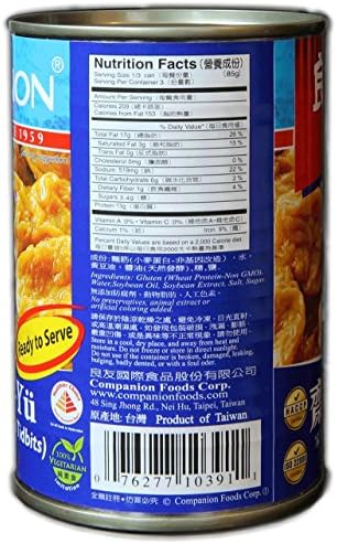 Companion - Braised Gluten Seitan Tidbits, 10 oz. Can (Pack of 6)