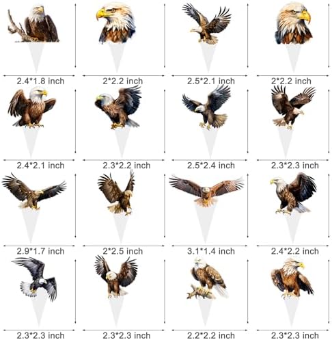 Eagle Cupcake Toppers Bald Eagle Party Decorations 48Pcs Eagle Birthday Party Decorations Bald Eagle Cupcake Picks for 4th of July Patriotic Party Supplies