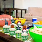 48pcs Football Cupcake Topper Wrapper Party Supplies Decoration Sports Game Day SUPER BOWL Sunday