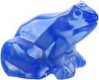 1Pcs Crystal Carved Frog Blue Opal Crystal Gift Crystal Figurine Pocket Decoration Moonlight Guardian Stone Ornament