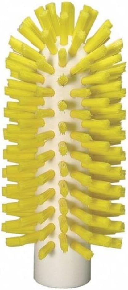 Vikan 5380-63-6 Stiff Tube Brush, Polyester, 2-19/32" x 6" OAL, Yellow