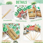 24Pcs Garden Cupcake Toppers, Garden Themed Party Decorations, Garden Tools Cake Picks, Spring Theme Party Decor, Garden Birthday Cake Decorations, Garden Day Decorations