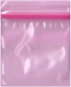 200-2" x 2" 2020 Small Zipper Lock Baggies Craft Resealable Plastic Baggy 2 Mil Zipper Poly Bags (Pink)