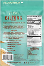 Ayoba Traditional Grass Fed Beef Biltong Slices (4 Ounce, Pack of 1) - Keto Friendly Air-Dried Grass Fed Beef Paleo Snacks - Gluten Free, Whole 30 Approved, Sugar free, No Carb Meat Snacks