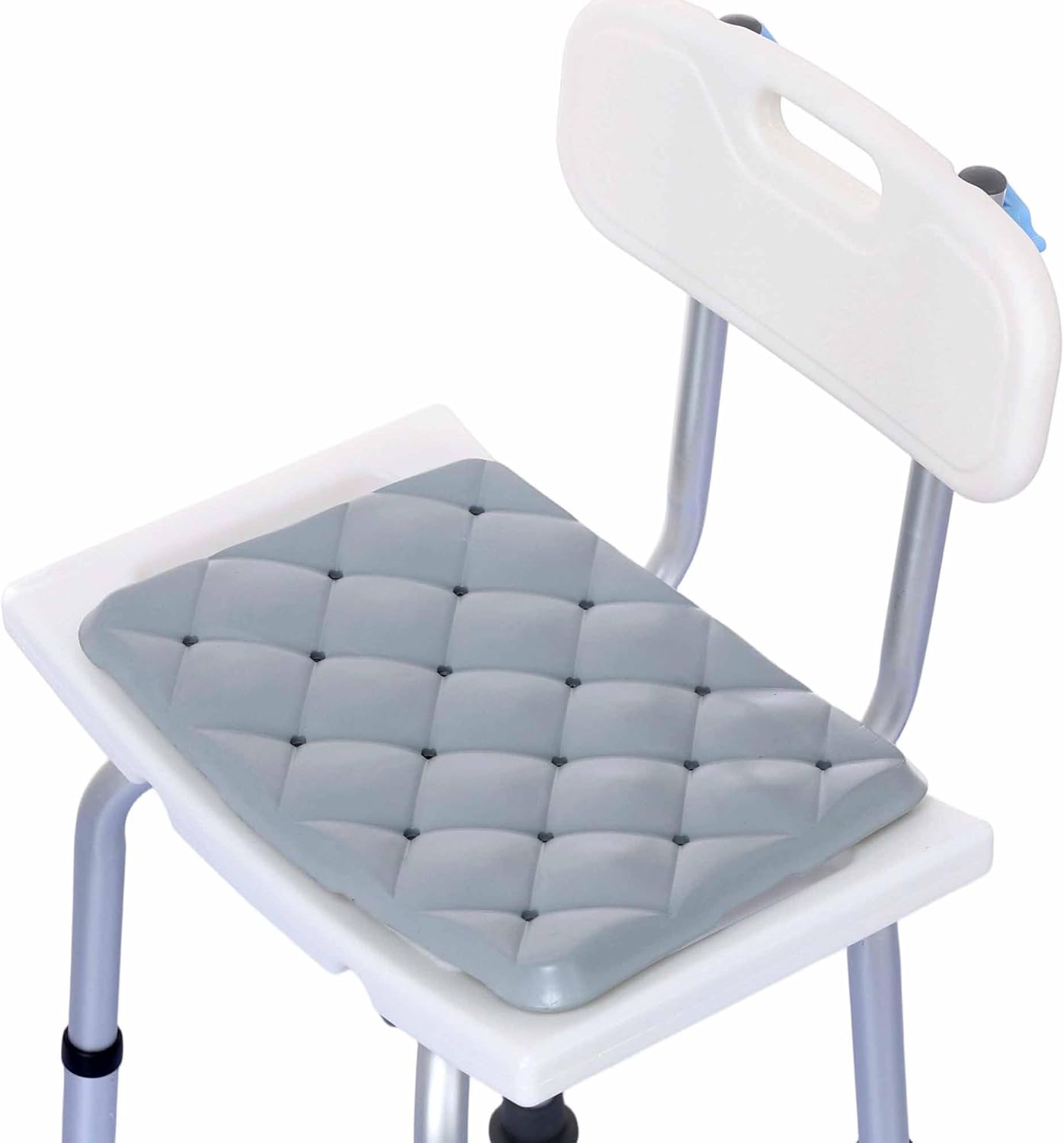 Waterproof Shower Cushion Seat Pad for Bath Bench, Chair, Bathtub, or Walk-in Tub, Non-Slip Foam Bath Seat with Drain Holes, Tailbone Relief Support Padded Bench Cushion for Seniors Inside Shower