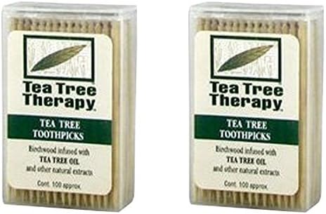 Tea Tree Therapy - Tea Tree & Menthol Toothpicks (100 Count) (2-Pack)