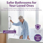 16 Inch Grab Bars for Bathtubs and Showers - Chrome Knurled Bathroom Safety Rail Handle - Non Slip Textured Grip Handicap Grab Bar for Seniors, 250 lbs Weight Support Capacity