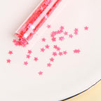 Edible Gold Glitter Star Sprinkles – 1g Shimmering Sugar Stars for Cake & Cupcake Decorating, Cookies, Cocktails & Holiday Desserts,Edible Cake Toppers for Baking & Party Treats (Glitter Pink Star)