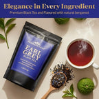 Fragrant Tales Earl Grey | 1LB (454g) | Loose Leaf Black Tea | Premium Ceylon Tea with Natural Bergamot Aroma & Blue Cornflower Petals | Strong, Smooth Flavor | Bulk Resealable Bag