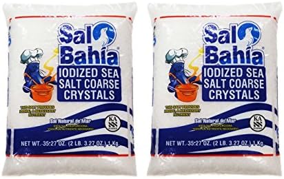 2 Set - Sal Bahia Iodized Sea Salt Coarse Crystals 35.27oz