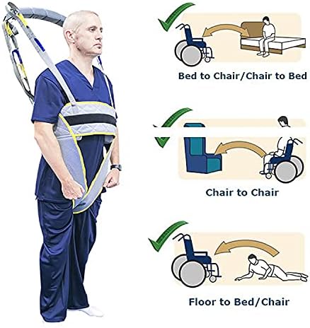Patient Lift Slings Belt, Divided Leg Sling, Medical Standing Walking Training Aids Full Body Transfer Strap Leg Support Trainer, Max Load Capacity 650 Lbs (Size : Medium)