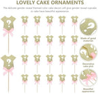 ABOOFAN Gender Reveal Cake Cupcake Toppers Set of 6 Pink Question Mark Picks Shower Party Decorations Dessert Appetizer Picks for Boy Or Girl Celebration