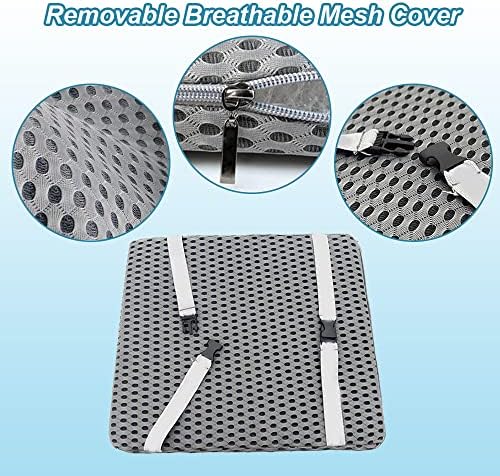 Shower Chair Seat Mat - 4D Mesh Soft Cushion Transfer Bench Pad Bath Stool Padded for Elderly Disabled Handicap, 15" L x 14" W x1.2 H