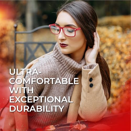Yogo Vision Ultra Thin Lightweight Reading Glasses Men Women Stylish & Featherlight Frame With Clear Storage Case 2 Pack