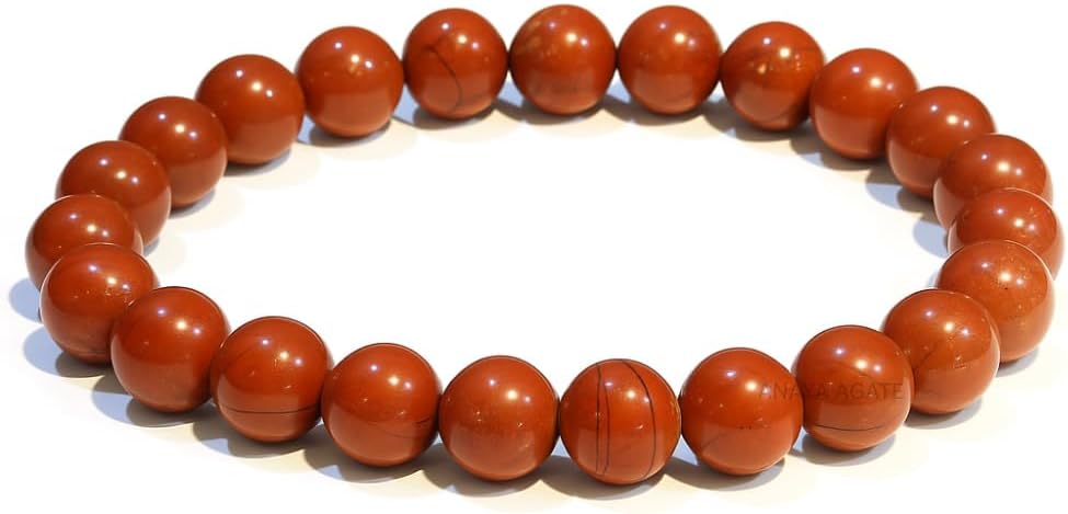 ANAYA AGATE Healing Crystal Bracelet for Women and Men – 8mm Round Beaded Bracelet for Men and Women – Unisex Stretchy Gemstone Bracelet for Healing and Protection