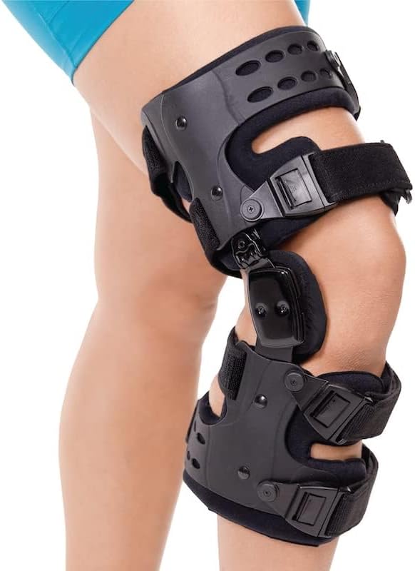 BraceAbility Osteoarthritis Unloader Knee Brace - Best Unicompartmental OA Support for Bone on Bone Arthritis Pain, Medial or Lateral Compartment Valgus Unloading, Arthritic Cartilage Repair (Right)