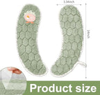 Toilet Seat Cover Bathroom Toilet Seat Cushion Toilet Seat Warmer with Handle, Washable and Reusable Toilet Seat Pads for Winter, Fits All Toilet Seats, 2 Pairs, Green