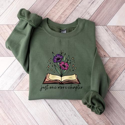 One More Chapter Sweatshirt, Book Lover Crewneck, Book Nerd Gift, Librarian Shirt, Read Shirt, Reading Tee