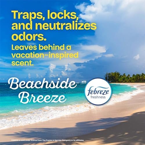 Glad Odorshield Small Drawstring Trash Bags, 4 Gal, Febreze Beachside Breeze, 34 Ct, Pack May Vary