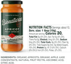 Bionaturae Organic Apricot Fruit Spread - Jelly Organic, Non-GMO, USDA Certified, No Sugar Added, No Preservatives, Organic Fruit Jam, Jam Organic, Made in Italy - 9 Oz, 1 Pack