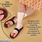 INDIGENOUS Wooden Acupressure Massager Khadau Health Care Slippers for Acupuncture or Acupressure Therapy/Therapeutic/Great Relaxing Slippers for Both Men and Women (6)