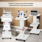 Esthetician Cart with Wheels and 2 Trays, 4 Tier Salon and Spa Equipment Trolley Carts, Beauty Machine Trolley, Load 135lbs
